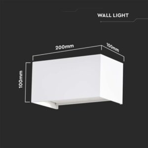 LED απλίκα 24W ορθογώνια με λευκό σώμα 4000K φυσικό λευκό IP65 V-TAC – 2976