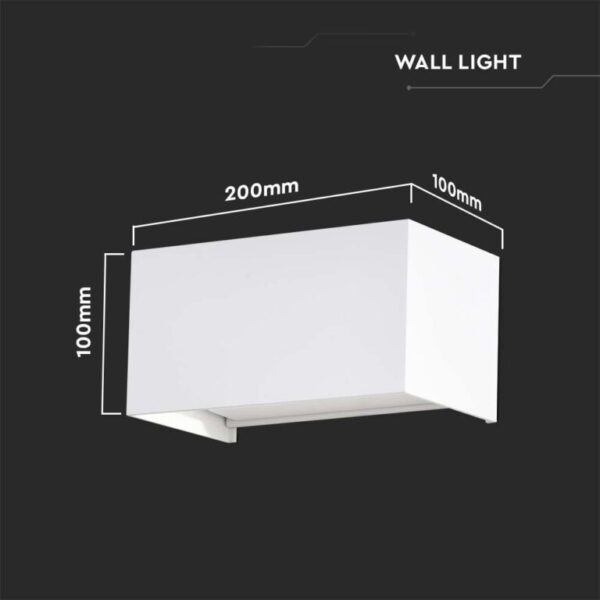 LED απλίκα 24W ορθογώνια με λευκό σώμα 4000K φυσικό λευκό IP65 V-TAC – 2976