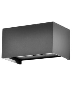 LED απλίκα 24W ορθογώνια με γκρι σώμα 3000K θερμό λευκό IP65 V-TAC – 2979