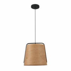 STOOD PENDANT LAMP 1XE27 NEGRO + WOOD MAX 20W FARO – 29848