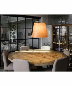 STOOD PENDANT LAMP 1XE27 NEGRO + WOOD MAX 20W     FARO – 29848