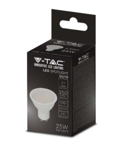 LED SPOT Λάμπα GU10 2.9W V-TAC 100° 250lm Θερμό 3000K – 2987