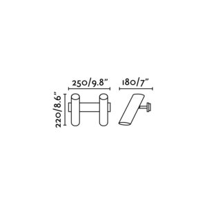 LINK BLACK WALL LAMP 2 X GU10 11W                 FARO – 29876
