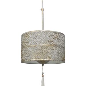 DAMASCUS 1L WHITE-BRONZE ΚΡΕΜΑΣΤΟ Ε/27 Heronia – 14-0287