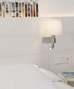 ROOM WHITE WALL LAMP WITH LED READER 3W 3000K 200Lm FARO – 29976