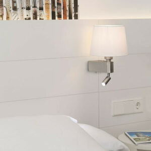ROOM WHITE WALL LAMP WITH LED READER 3W 3000K 200Lm FARO – 29976