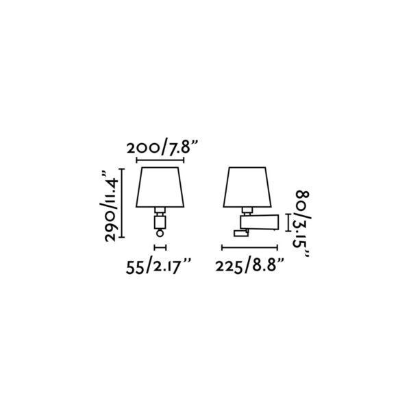 ROOM WHITE WALL LAMP WITH LED READER 3W 3000K 200Lm FARO – 29976