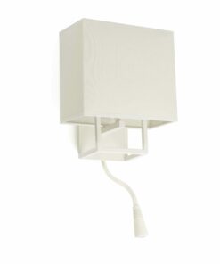 VESPER WHITE WALL LAMP WITH READER LED 1 X E14 + LED 1W 3000K FARO – 29982