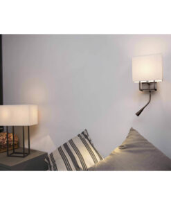 VESPER BROWN WALL LAMP WITH READER LED 1xE14 + LED 1W 3000K FARO – 29983