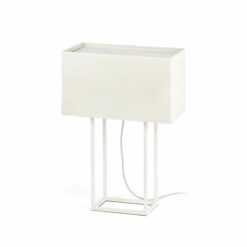 VESPER WHITE TABLE LAMP 2 X E27 20W FARO – 29984