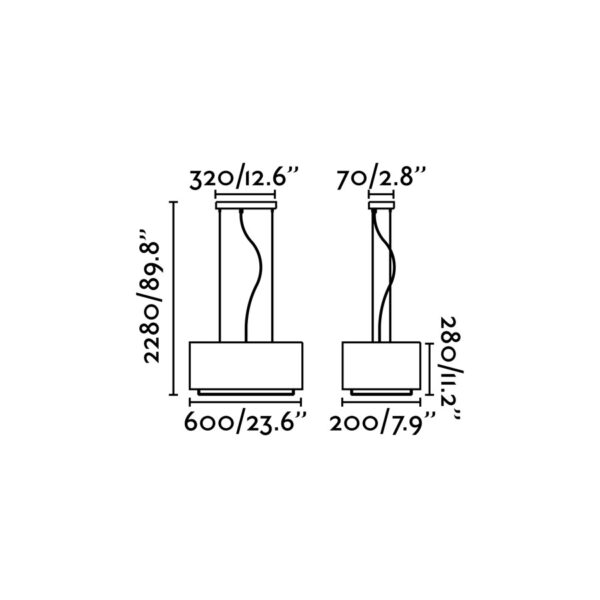 VESPER-1 WHITE PENDANT LAMP 2XE27 MAX 20W         FARO – 29986