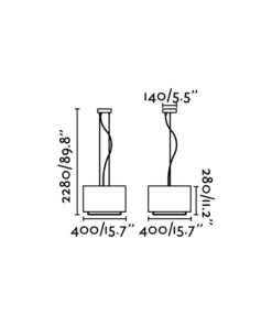Faro Barcelona VESPER 400 Κρεμαστό Φωτιστικό, Λευκού Χρώματος – 29988