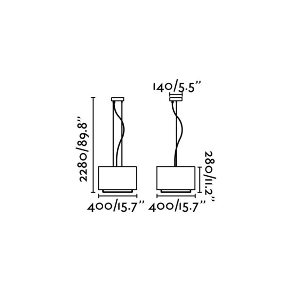 Faro Barcelona VESPER 400 Κρεμαστό Φωτιστικό, Λευκού Χρώματος – 29988