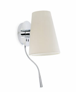 LUPE CHROME WALL LAMP WITH LED 1W 3000K 100Lm READER 1EX27 FARO – 29996