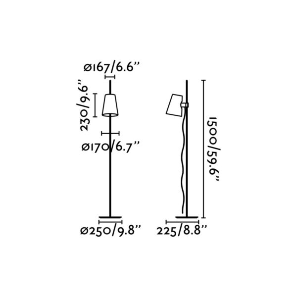 LUPE CHROME FLOOR LAMP 1XE27 MAX 20W              FARO – 29998
