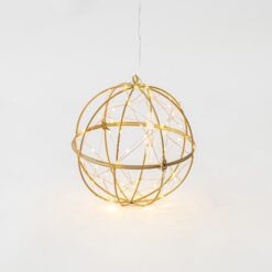 ΜΕΤΑΛΛΙΚΗ ΜΠΑΛΑ, ΦΩΤΙΖΟΜΕΝΗ, 60 ΘΕΡΜΑ ΛΕΥΚΑ LED, ΜΕ ΜΕΤΑΣΧΗΜΑΤΙΣΤΗ, ΧΑΛΚΟΥ, 500cm ΠΡΟΕΚΤΑΣΗ ΠΑΡΟΧΗΣ, 20cm, IP44 EUROLAMP – 600-40093