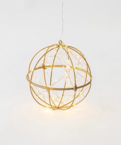 ΜΕΤΑΛΛΙΚΗ ΜΠΑΛΑ, ΦΩΤΙΖΟΜΕΝΗ, 60 ΘΕΡΜΑ ΛΕΥΚΑ LED, ΜΕ ΜΕΤΑΣΧΗΜΑΤΙΣΤΗ, ΧΑΛΚΟΥ, 500cm ΠΡΟΕΚΤΑΣΗ ΠΑΡΟΧΗΣ, 20cm, IP44 EUROLAMP – 600-40093