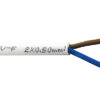 Καλώδιο Εύκαμπτο H03VV-F Λευκό 2×0.5mm² – 150-13100