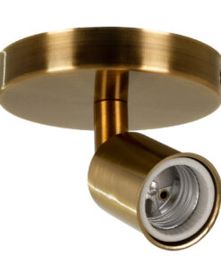 GloboStar® SARA 00846 Μοντέρνο Φωτιστικό Οροφής / Τοίχου Μονόφωτο 1xE27 Μεταλλικό Μπρονζέ Χρυσό Φ10 x Υ10.3cm