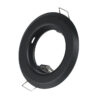 GloboStar® DELTA 77808 Χωνευτό Στρόγγυλο Σποτ Οροφής για Λάμπα MR16 με Βάση GU5.3 ή GU10 – IP20 – Μεταλλικό – Φ83 x Υ31mm – Μαύρο – 5 Χρόνια Εγγύηση