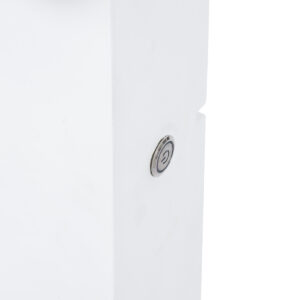 GloboStar® MAKEUP MIRROR-160×80-4 Μοντέρνος Καθρέπτης Μακιγιάζ με Πλαίσιο Φυσικού Ξύλου με Διακόπτη On/Off 20 x E27 AC220-240V – Μ80 x Π7 x Υ160cm – Λευκή Λάκα