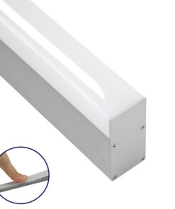 GloboStar® SURFACEPENDANT-PROFILE 70830-3M Προφίλ Αλουμινίου – Βάση & Ψύκτρα Ταινίας LED με Λευκό Γαλακτερό Κάλυμμα – Επιφανειακή & Κρεμαστή Χρήση – Πατητό Κάλυμμα – Ασημί – 3 Μέτρα – Μ300 x Π3.5 x Υ7.4cm