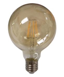 ΛΑΜΠΑ LED ΓΛΟΜΠΟΣ G95 FILAMENT 8W Ε27 2400K 220-240V GOLD GLASS DIMMABLE EUROLAMP 147-78770
