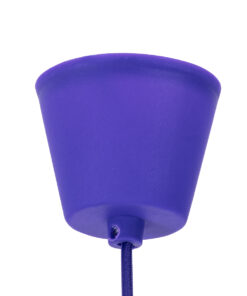 GloboStar® CABLITO 61560 Μοντέρνο Κρεμαστό Φωτιστικό Οροφής Μονόφωτο 1 x E27 Μωβ Σιλικόνης Ανάρτηση με Υφασμάτινο Καλώδιο Φ4 x Υ110cm