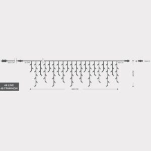 ΒΡΟΧΗ, 288 LED 3mm, 36V, ΕΠΕΚΤΑΣΗ ΕΩΣ 3, ΜΕ ΜΕΤΑΣΧΗΜΑΤΙΣΤΗ, ΠΡΟΕΚΤΑΣΗ ΠΑΡΟΧΗΣ 300cm, ΔΙΑΦΑΝΟ ΚΑΛΩΔΙΟ, ΛΕΥΚΟ LED,  600x60cm (5/7/5/7), ΙΡ44 EUROLAMP – 600-11365
