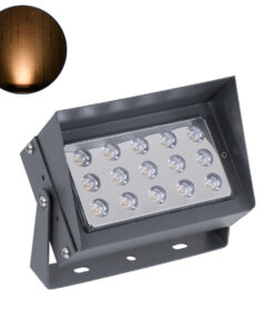 GloboStar® FLOOD-KAMY 90371 Προβολέας Wall Washer με Αντιθαμβωτική Γρίλια για Φωτισμό Κτιρίων LED 30W 2550lm 5° DC 24V Αδιάβροχο IP65 L19.5 x W10.7 x H9.5cm Αρχιτεκτονικό Πορτοκαλί 2200K – Γκρι Ανθρακί – 3 Years Warranty