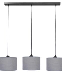 ΗΚ-04RAGA /3L ΓΚΡΙ-BL Μοντέρνο φωτιστικό ράγα 3φωτο κύλινδρος Heronia – 14-0155