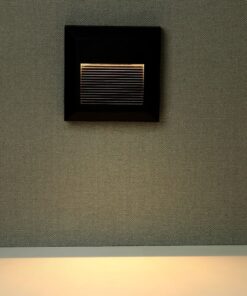 Επιτοίχιο Φωτιστικό LED για Σκαλοπάτια 2W V-TAC Μαύρο Τετράγωνο Αδιάβροχο IP65 Θερμό 3000K – 211323