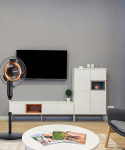 ΑΝΕΜΙΣΤΗΡΑΣ ΟΡΘΟΣΤΑΤΗΣ Φ40 35W ΚΑΙ ΘΕΡΜΑΝΤΙΚΟ 2000W ΜΑΥΡΟΣ 2 ΣΕ 1 EUROLAMP – 300-20018