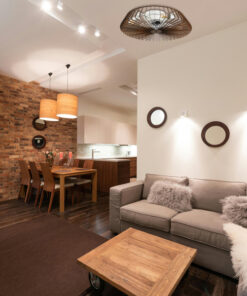 ΑΝΕΜΙΣΤΗΡΑΣ ΠΛΑΦΟΝΙΕΡΑ ΟΡΟΦΗΣ Φ63 ΚΑΦΕ 4xE27 ΜΕ ΚΟΝΤΡΟΛ 20W DC ΜΟΤΕΡ EUROLAMP – 300-25051