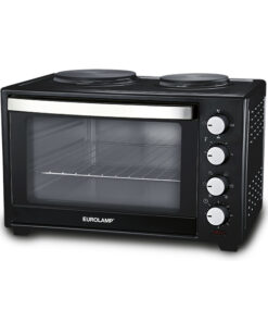 ΗΛΕΚΤΡΙΚΟ ΦΟΥΡΝΑΚΙ ΜΑΥΡΟ 3200W 38LT ΜΕ 2 ΕΣΤΙΕΣ ΚΑΙ ΧΡΟΝΟΔΙΑΚΟΠΤΗ 90Λ EUROLAMP – 300-70032