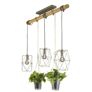 Κρεμαστό Φωτιστικό Trio Lighting   E27 Νίκελ Αντικέ Μεταλλικό    301000367