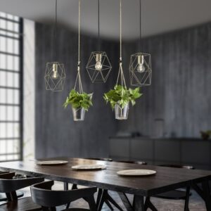 Κρεμαστό Φωτιστικό Trio Lighting   E27 Νίκελ Αντικέ Μεταλλικό    301000367