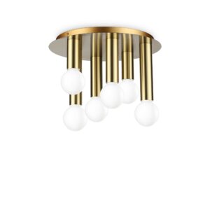IDEAL LUX Φωτιστικό Οροφής PETIT 6xE27 Χρυσού Χρώματος – 301532