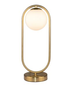 InLight Επιτραπέζιο φωτιστικό σε χρυσαφί χρώμα και λευκή οπαλίνα 1XG9 D:40cm (3017-GL)