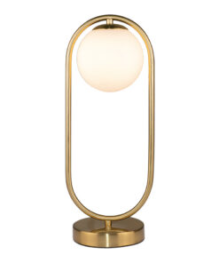 InLight Επιτραπέζιο φωτιστικό σε χρυσαφί χρώμα και λευκή οπαλίνα 1XG9 D:40cm (3017-GL)