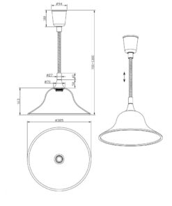 Κρεμαστό Φωτιστικό Trio Lighting E27 Νίκελ Ματ Μεταλλικό 301700107