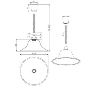 Κρεμαστό Φωτιστικό Trio Lighting   E27 Νίκελ Ματ Μεταλλικό    301700107