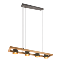 Κρεμαστό Φωτιστικό Trio Lighting 4xE14 Νίκελ Αντικέ Μεταλλικό – 301900467