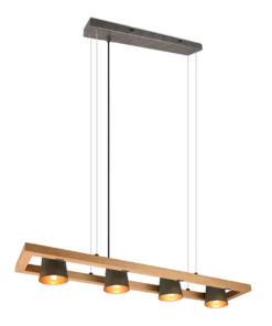 Κρεμαστό Φωτιστικό Trio Lighting 4xE14 Νίκελ Αντικέ Μεταλλικό – 301900467