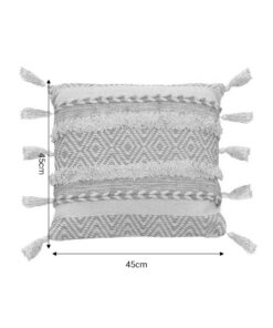 Μαξιλάρι Labrinth Inart μπεζ-εκρού ύφασμα 45x45x2.5εκ 302-000002