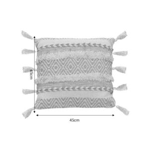 Μαξιλάρι Labrinth Inart μπεζ-εκρού ύφασμα 45x45x2.5εκ 302-000002