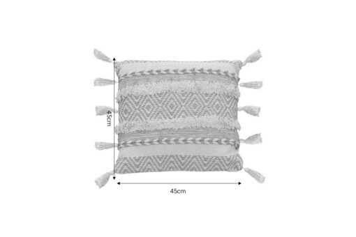 Μαξιλάρι Labrinth Inart μπεζ-εκρού ύφασμα 45x45x2.5εκ 302-000002