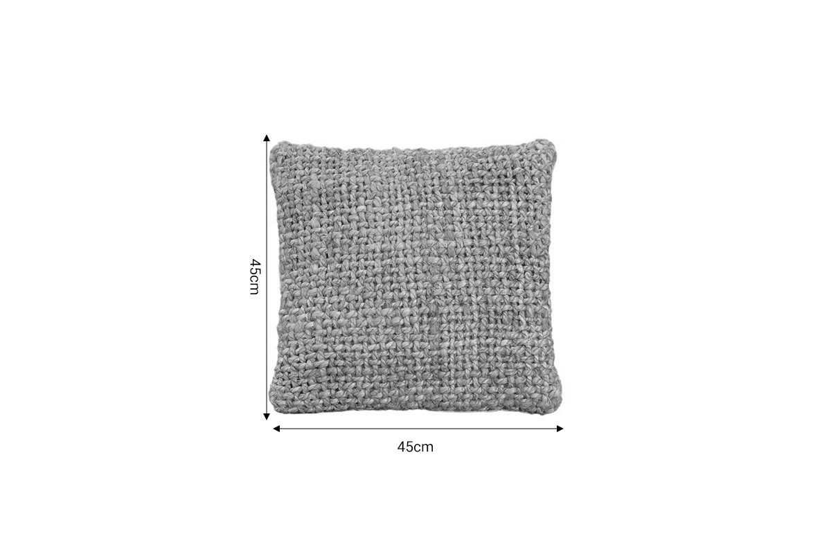 Μαξιλάρι Petron Inart φυσικό γιούτα 45x45x2.5εκ 302-000003