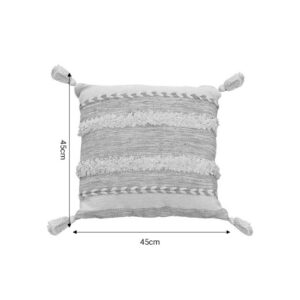 Μαξιλάρι Rozi Inart μπεζ ύφασμα 45x45x2.5εκ 302-000005