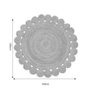 Χαλί Voni Inart φυσικό γιούτα100x100x1εκ 302-000006